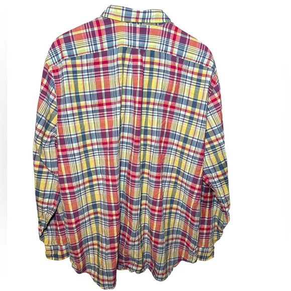 Ralph Lauren Men's Indian Madras Button Down Shirt Size 2XB Broad Chest Waist - Picture 3 of 8
